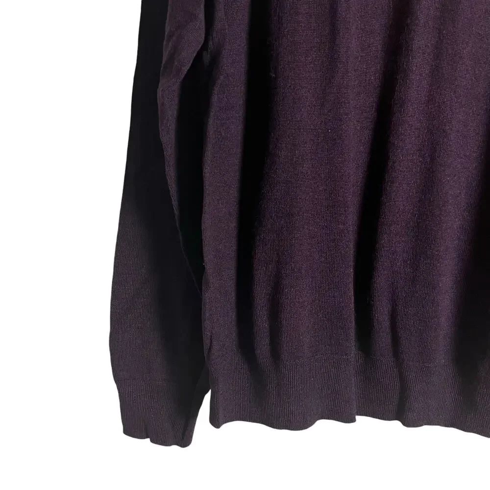 J.Crew Men’s Merino Wool Blend Purple Crewneck Long Sleeve Sweater Size XL